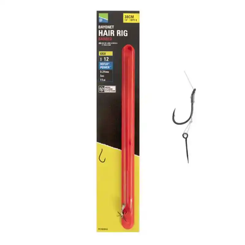KKH Bayonet Hair Rigs - Barbed - Haak: 10 - 0,24 mm - 10 cm