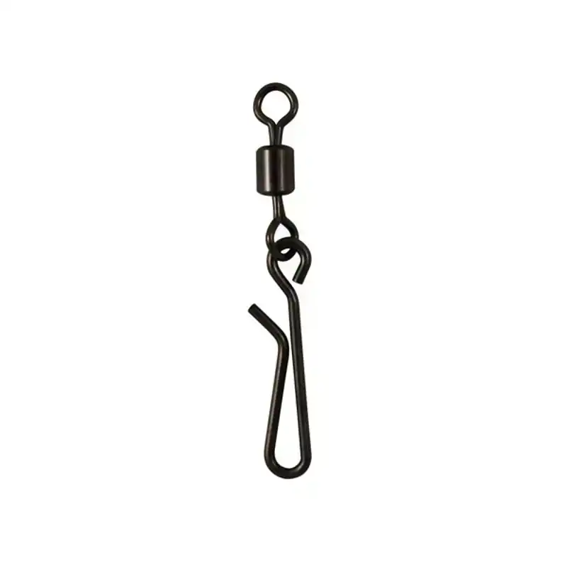 Black Rolling Swivel + Hanging Snap - Maat: 6 - 14 kg