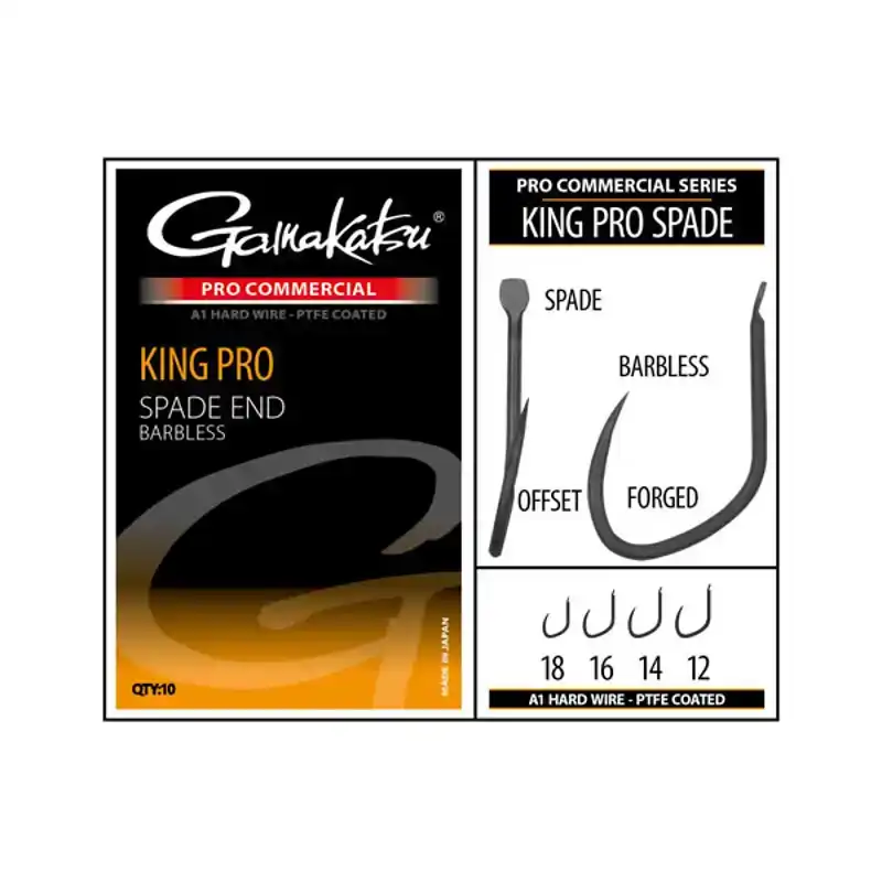 Pro Commercial King Pro Spade A1 Hooks - Barbless - Haak: 12