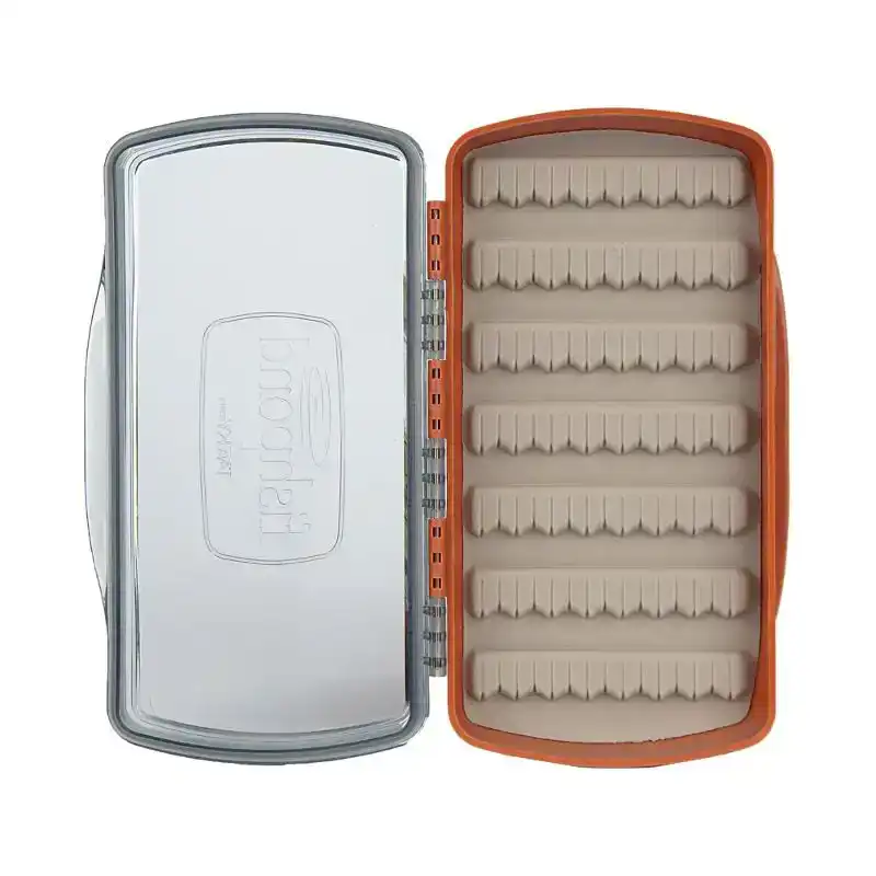 Tacky Pescador Fly Box- Medium- Clear- Burnt Orange