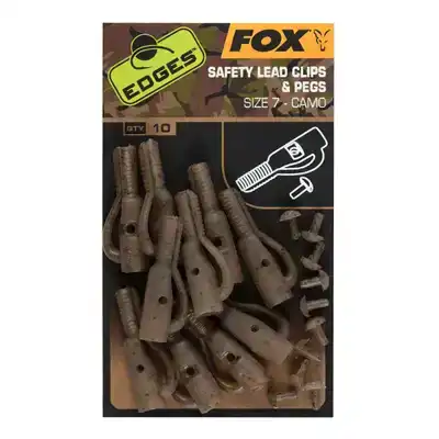 Edges Camo Safety Lead Clip & Pegs