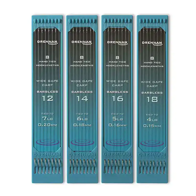 Wide Gape Carp Hooklengths - Haak: 12 - 0,20 mm