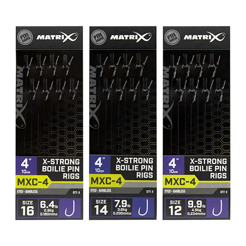 MXC-4 X-Strong Boilie Pin Rigs - Haak: 14 - 0,20 mm - 10 cm