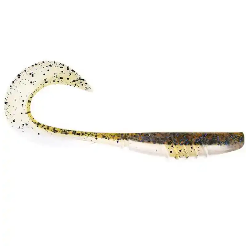 X Layer Curly - 3,5'' - Green Pumpkin Shad