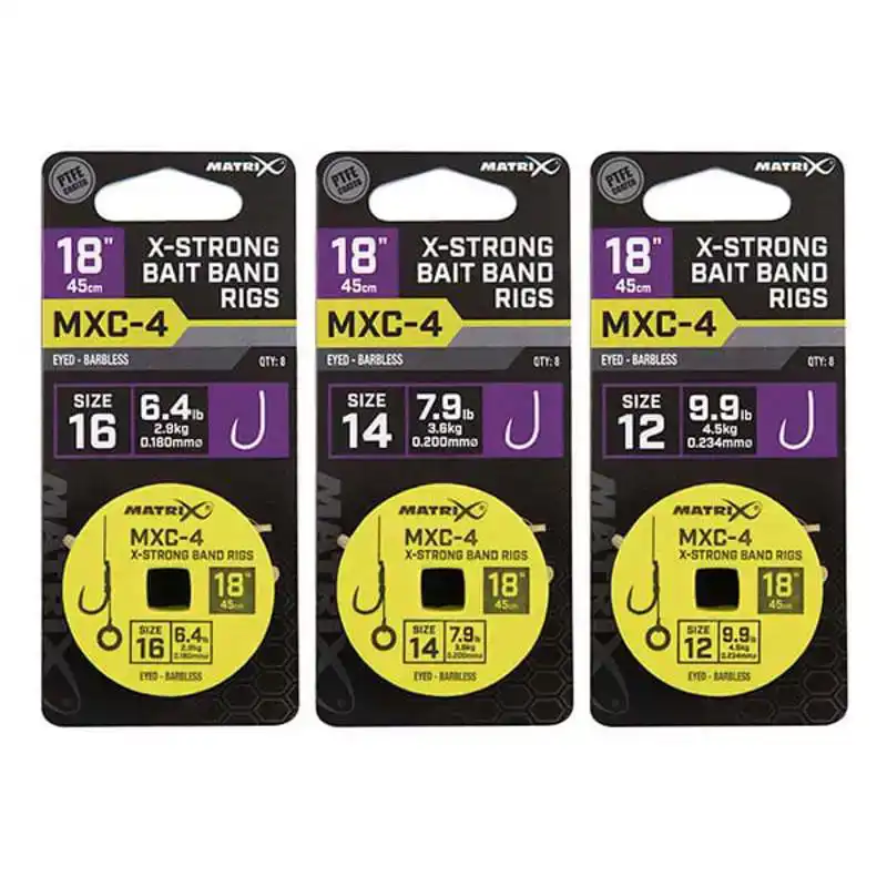 X-Strong Bait Band Rigs - Haak: 16 - 0,18 mm - 45 cm