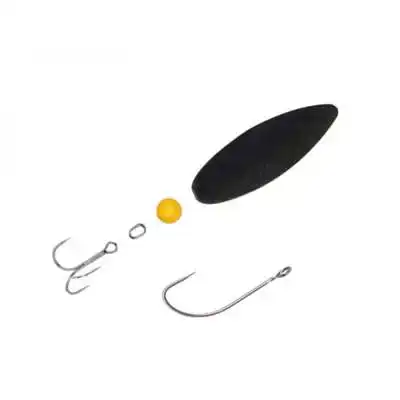 Omura Inline Spoon - 7,5 Gramm - Black / UV Chartreuse