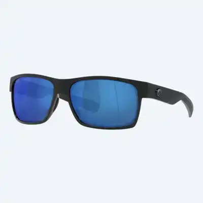 Half Moon - Shiny & Matte Black Frame 580P - Blue Mirror Gla