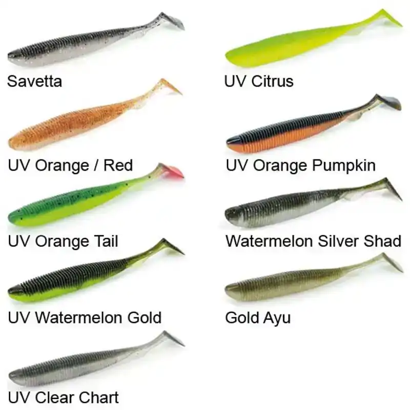 Real Action Shad - 3,5'' - UV Watermelon Gold Chart