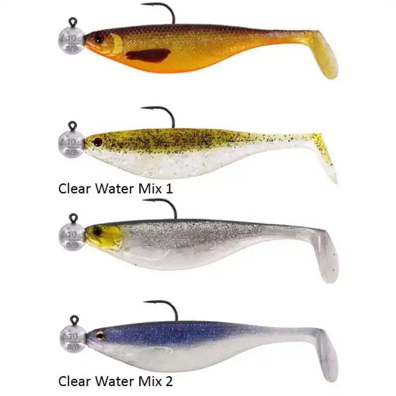 Shad Teez Ready & Rigged - 7 cm - Clear Water Mix 1