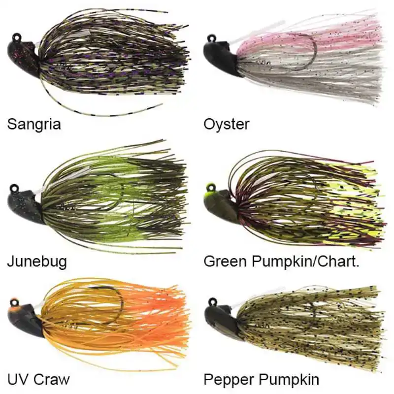 Slide-Up Rubber Jig - Tungsten - 5 gram - Green Pumpkin/Char