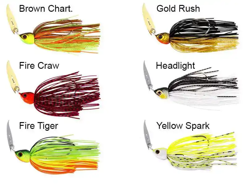 BladeBite Tungsten Bladed Jig V2 - 7 gram - Brown Chart.