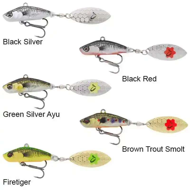 3D Sticklebait Tail Spin - 6,5 cm - Black Red