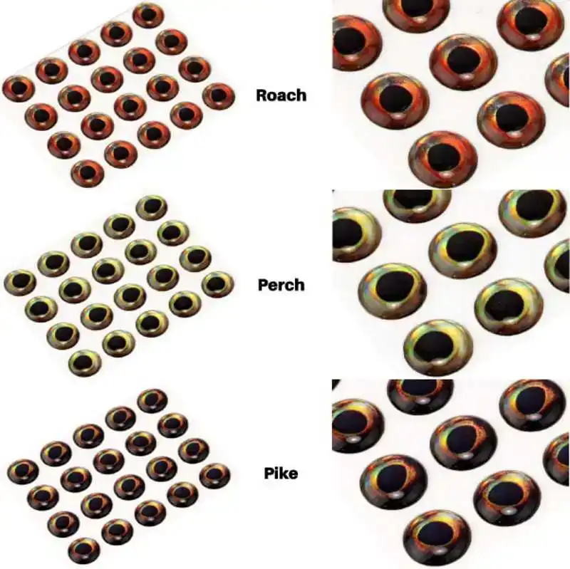 3D Epoxy Fish Eyes - 5 mm - Perch