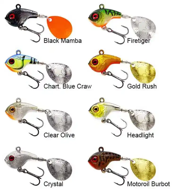 Dropbite Spin Tail Jig - 8 gram - Chart. Blue Craw