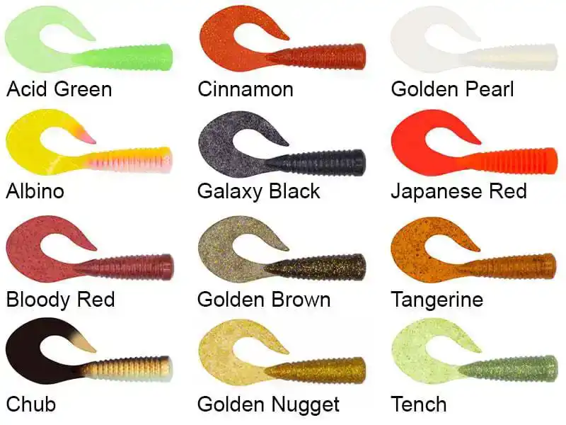 Black Tail Curly L - Acid Green