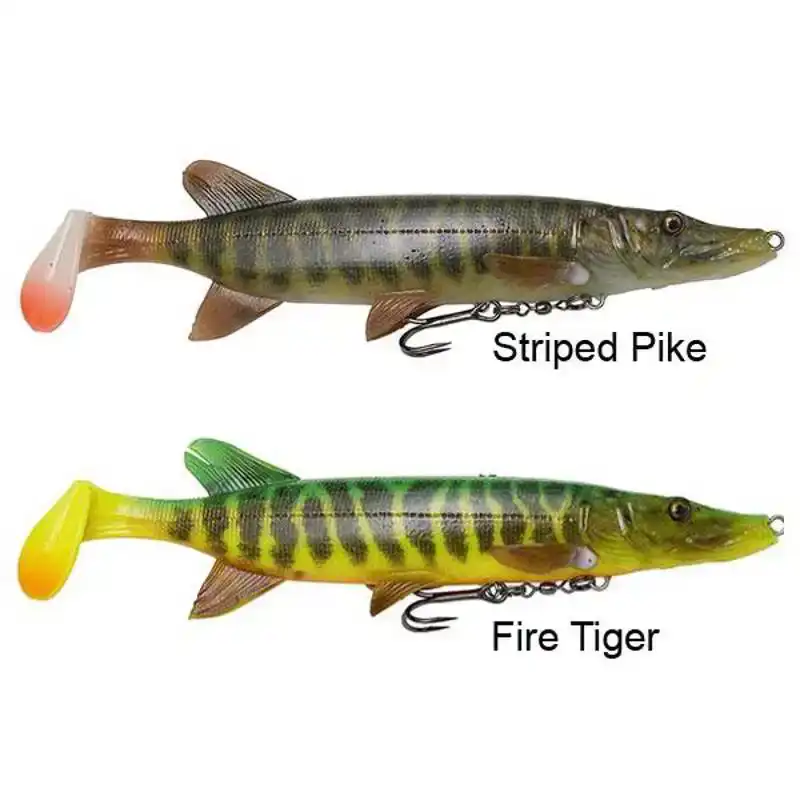 4D Pike Shad - Fire Tiger
