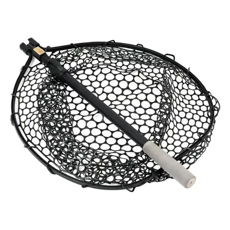 W3 C&R Adjustable Full Rubber Mesh Landing Net