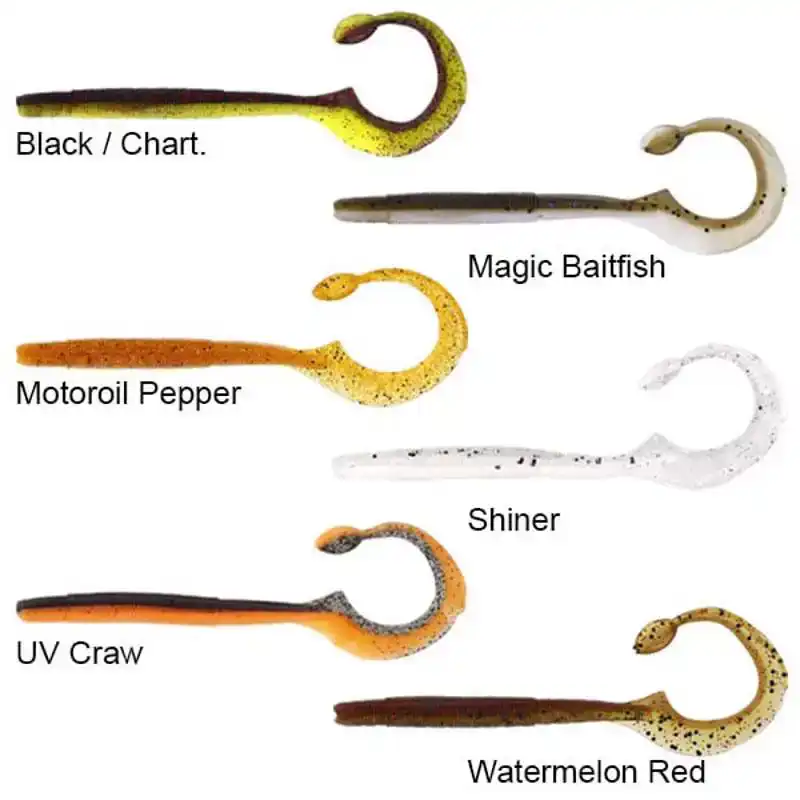 Ned Worm Curl - Black / Chart.