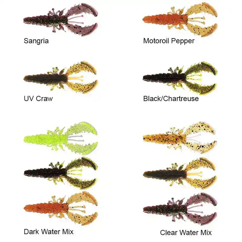 CreCraw Slim Creaturebait - 5,5 cm - Black/Chartreuse