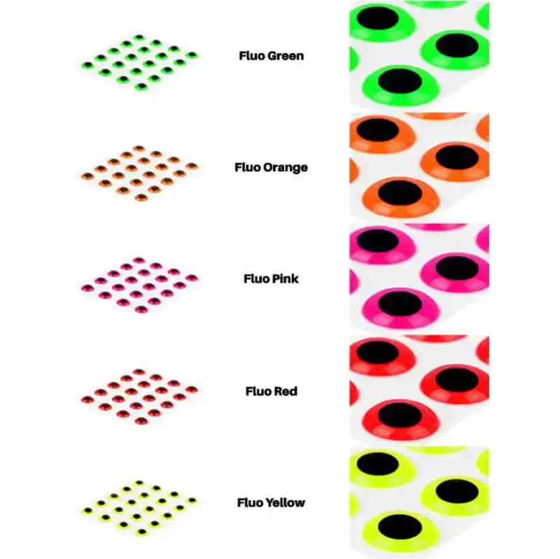 3D Epoxy Eyes - 3 mm - Fluo Green