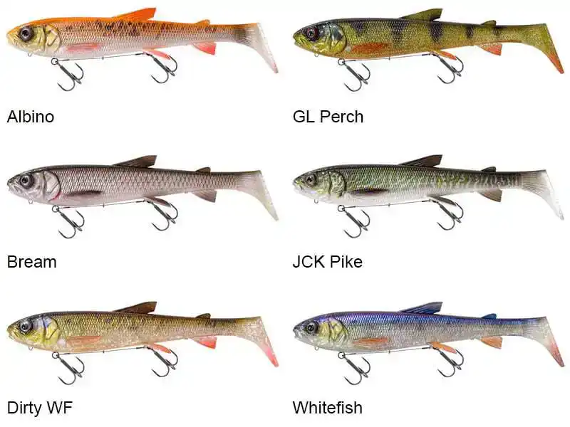 3D Line Thru Whitefish Shad - Albino
