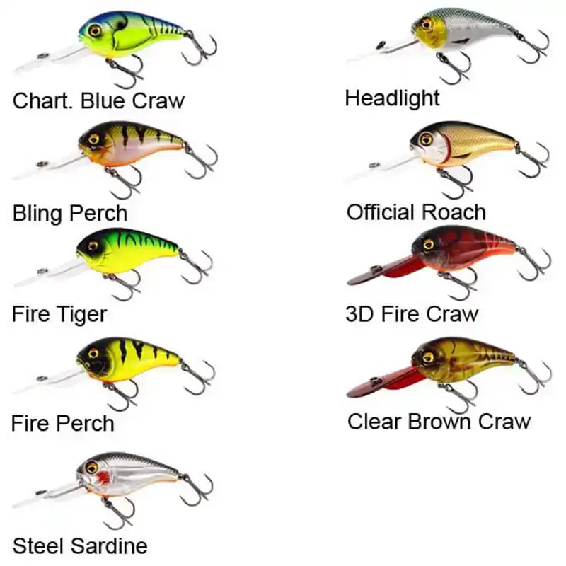 Megabite DR Crankbait - 6 cm - 3D Fire Craw