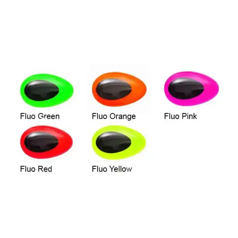 3D Epoxy Teardrop Eyes - 7 mm - Fluo Green