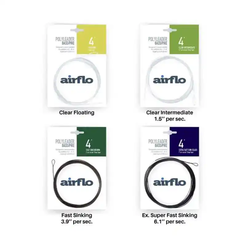 Bass & Pike Polyleader - 4'' - Clear Floating