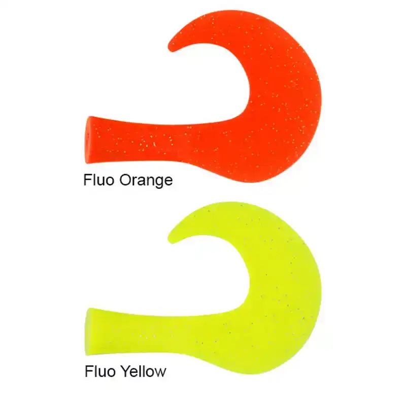 Swim Tail Spare Curltail - 9 cm - Fluo Orange