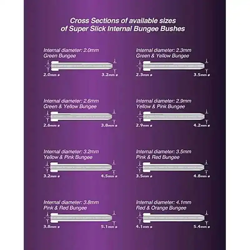 Super Slick Internal Bungee Bushes - 2,0 mm