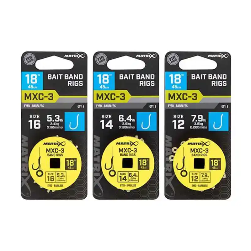 MXC-3 Bait Band Rigs - Haken: 12 - 0,18 mm - 15 cm