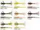 CRECRAW RIPPLR CREATUREBAIT 9.5CM 4G BLACK/CHARTREUSE 4PCS