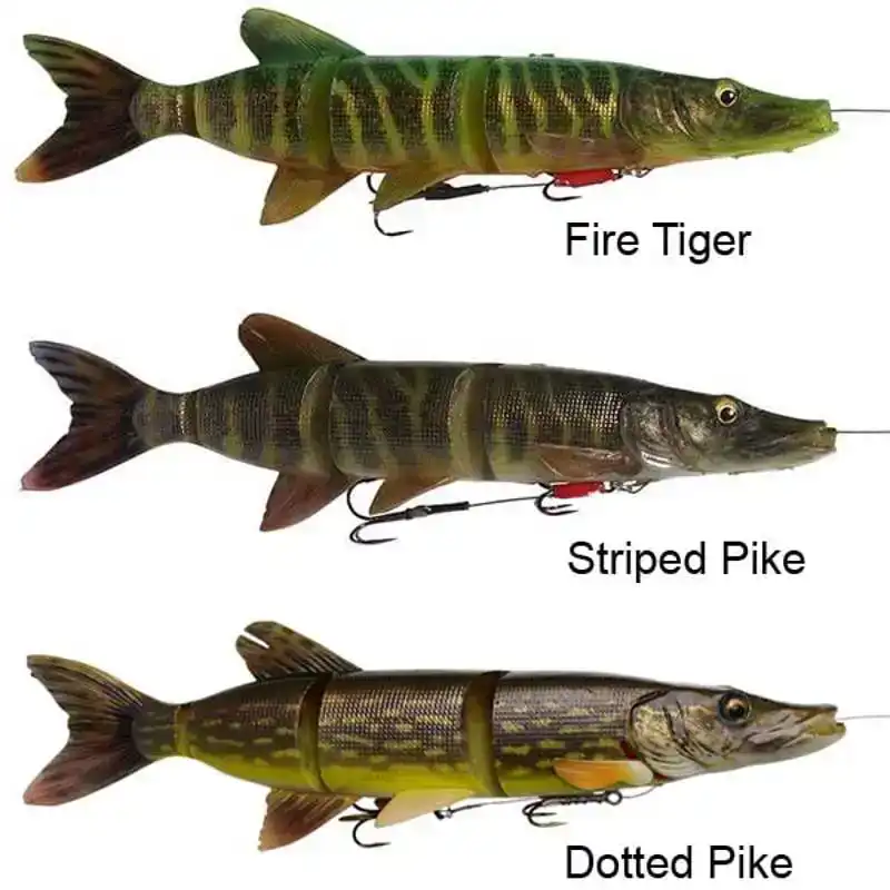 4D Line Thru Pike - 25 cm - Striped Pike