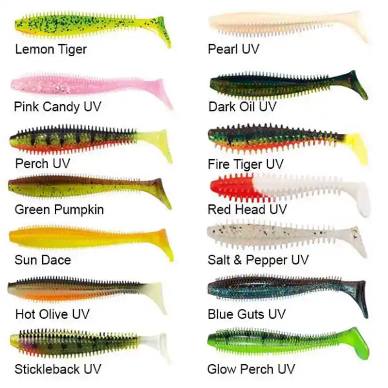 Spikey Shad - 6 cm - Dark Oil UV