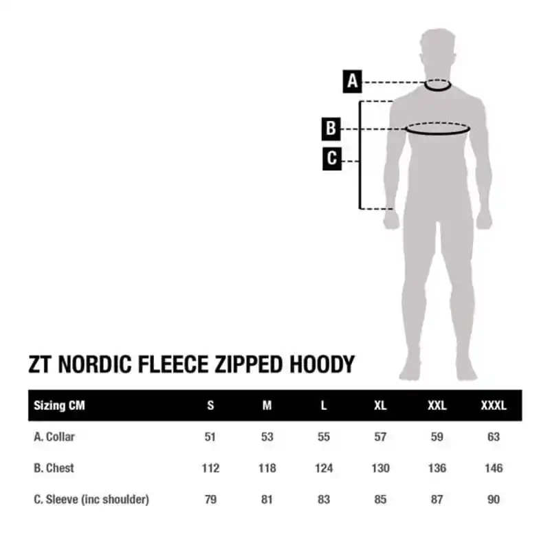 ZT Nordic Fleece Zipped Hoody - Maat: M