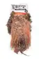 Spey Hackle Rooster Saddle Bronze Grizzly dyed Salmon