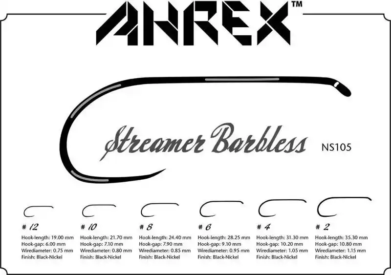 NS105 Streamer Barbless #10