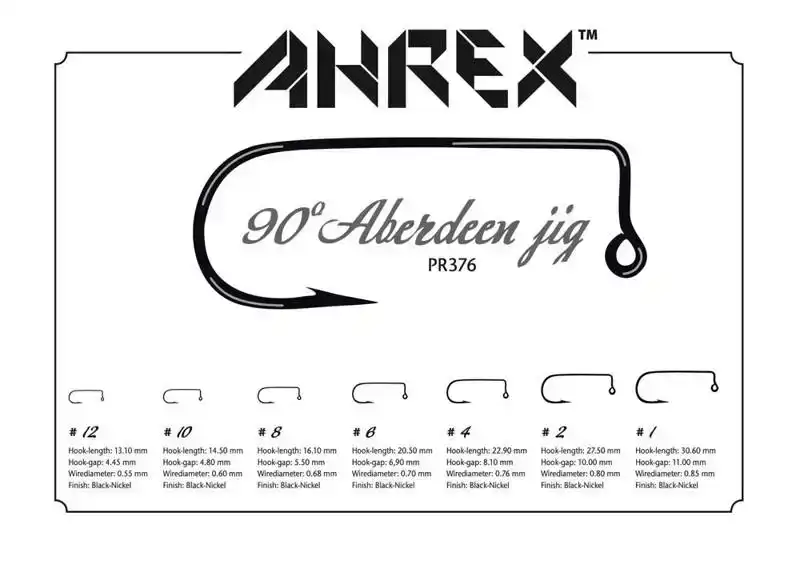 PR376 90 Degree Aberdeen Jig Hook #1