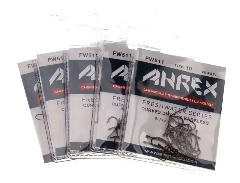 FW511 Curved Dry Hook Barbless #10
