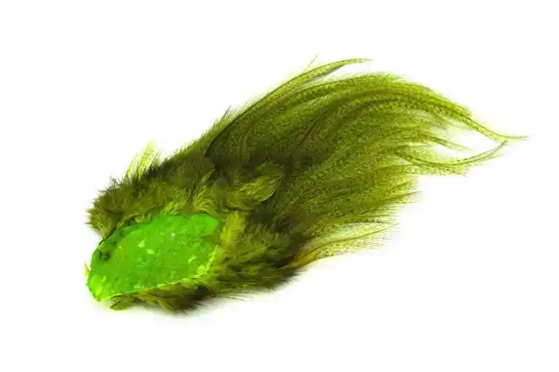 CDL Euro Nymph Tailing Pack Pardo dyed Fl Green Chartreuse