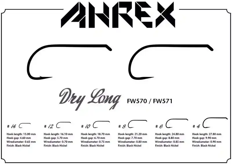 FW571 Dry Long Barbless #10