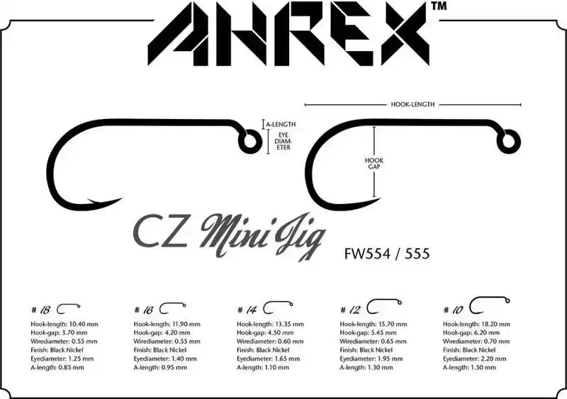 FW555 CZ Mini Jig Barbless #10