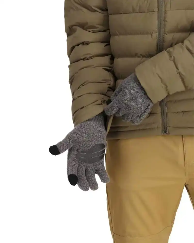 Wool Full Finger Glove Steel L/XL