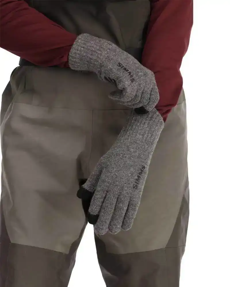 Wool Full Finger Glove Steel L/XL