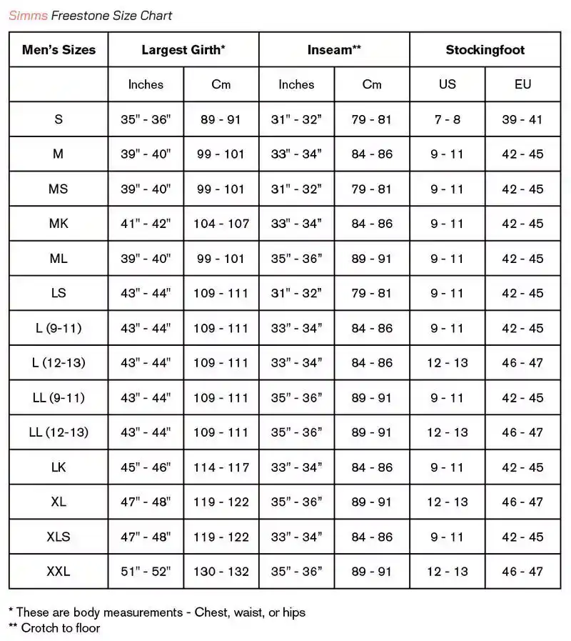 Freestone Stockingfoot Smoke L 12-13